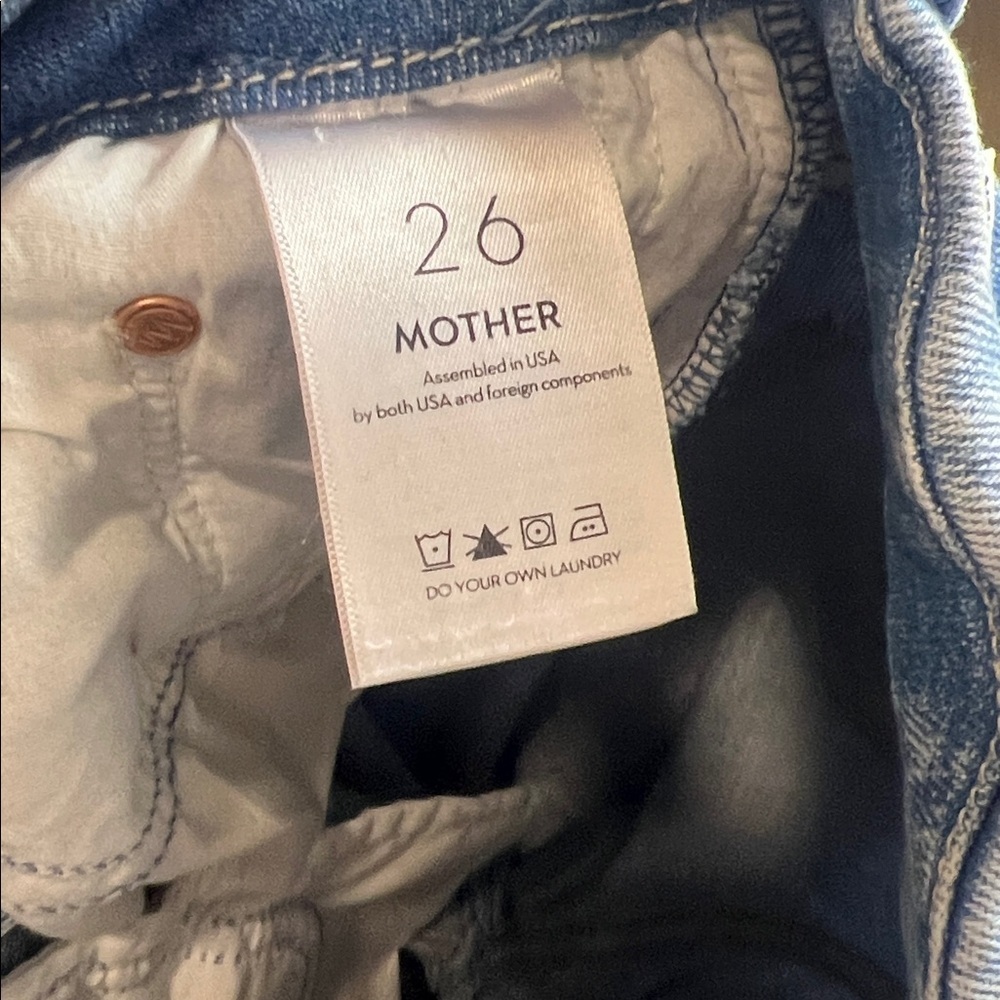 MOTHER The Looker Ankle Fray Jeans in Deep Breaths Size 26 - Picture 11 of 13